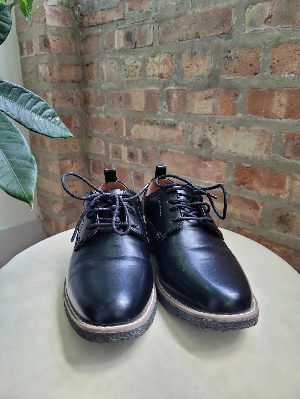 Deer Stags Zander Boys Lace-Up Black Derby Dress Shoes